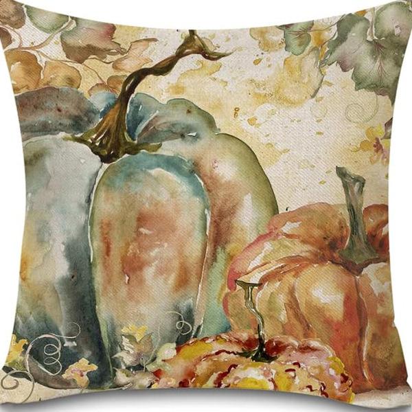 Harvest Autumn New Maple Leaf Pumpkin Pillow Case Home Bedroom Sofa Printed Cushion