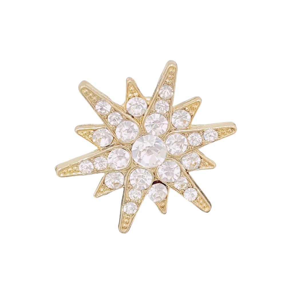 Hexagram Alloy Lapel Pin For Men And Women Versatile Formal And Casual Attire Geometric Design Secure Clasp