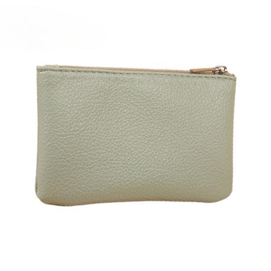 Women Wallet Portable Mini Short Lychee Pattern Faux Leather Cards Holder Smooth Zipper Slim Wallet ARI