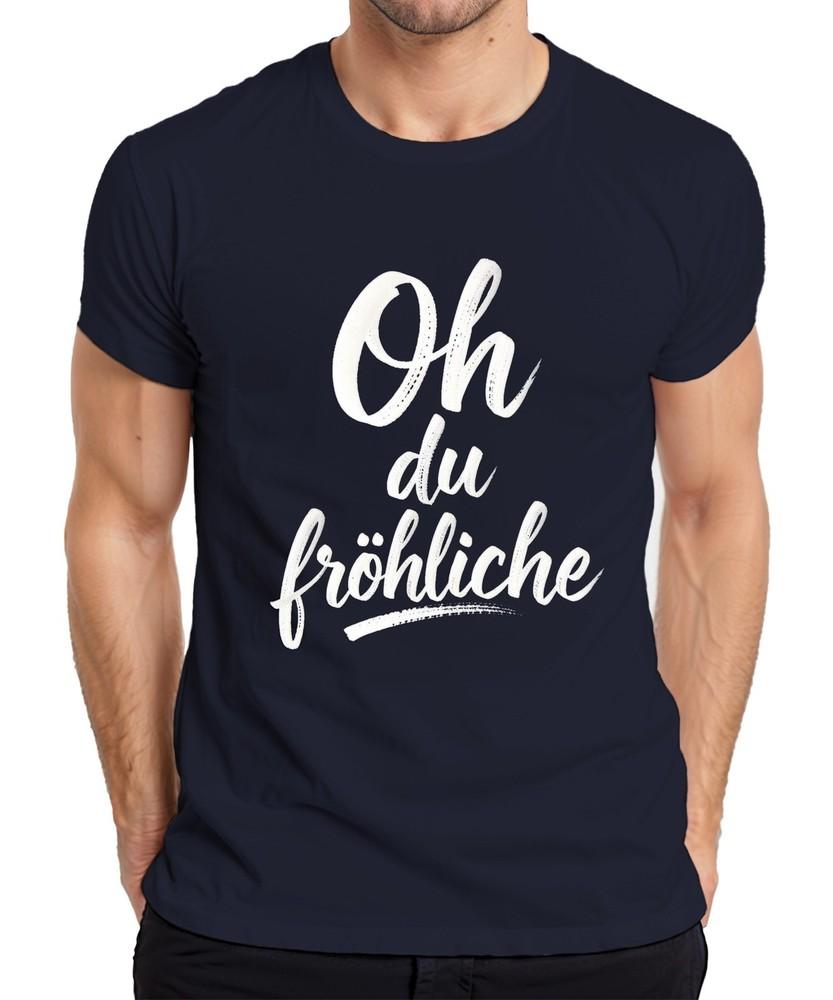 Oh You Merry Christmas Handlettering Calligraphy Advent Unisexs TShirt S