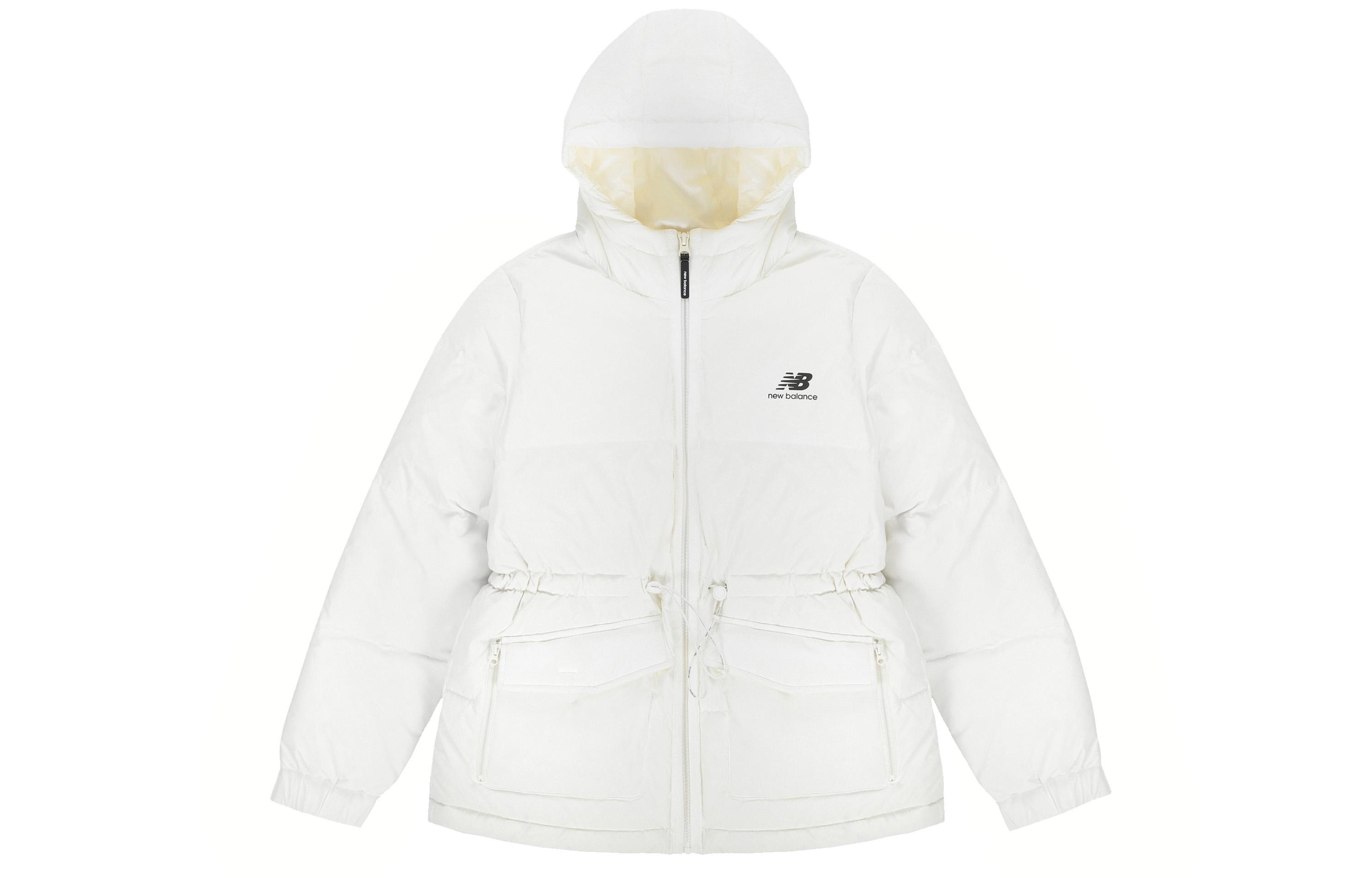 New Balance Down Jackets Women s Ivory Hooded Moderate Other AWJ14369-NMC M