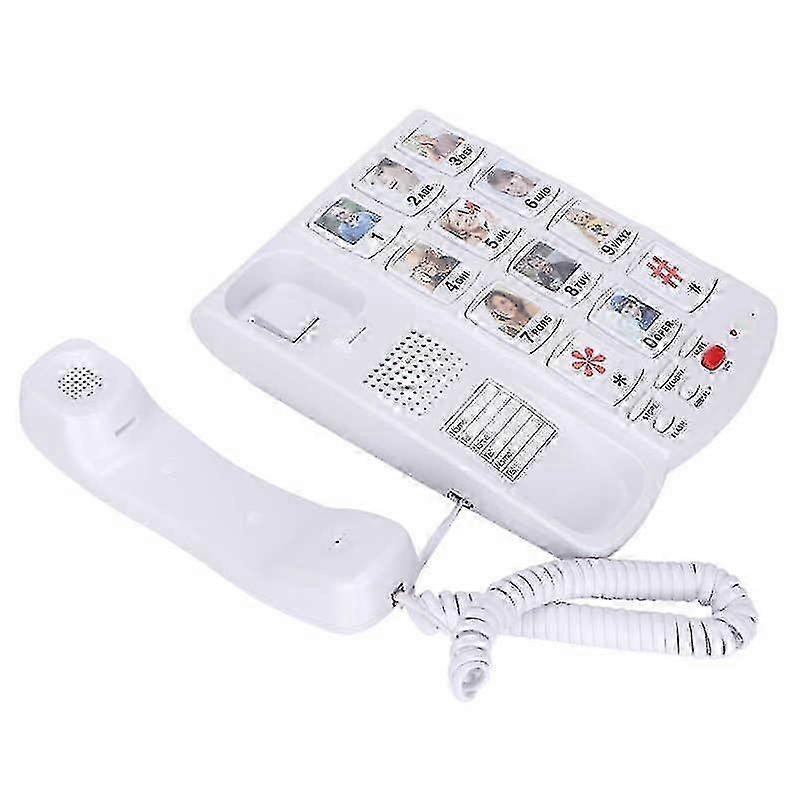 Big Button Corded Telephone Desktop Fixed Landline Phone With One Touch Dial Function Home Phone For Seniors
