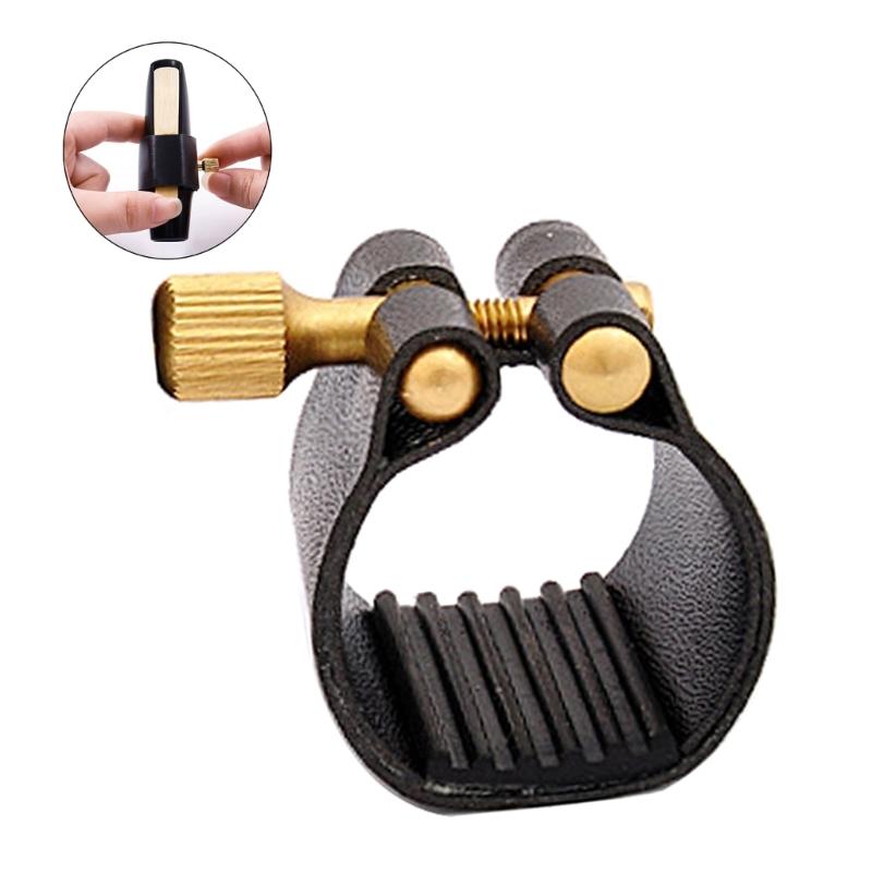 Saxophone Cap & Leather Ligature Clip Saxophone Protective Cap with Fastener