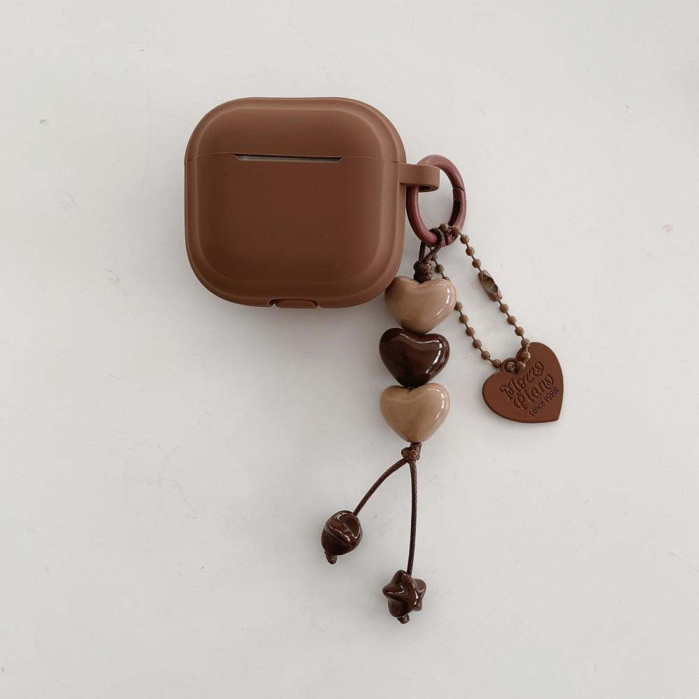 For Airpods 4 Case Solid Liquid Silicone Soft Earphone Protective Cover for Airpod Pro 2 1 3 Cases Love Charm Pendant New