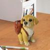 Resin Dog Sculpture Pen Holder with Safety Materials Clear Surface Texture Pencil Holder Suitable for Make Up Brushes Organizer