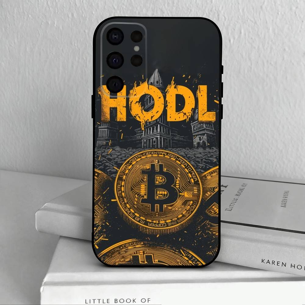 Cool Art Bitcoin Digital Phone Case For Samsung S25,S24,S21,S22,S23,S30,Ultra,S20,Plus,Others Soft Black Case