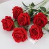 Rosa Artificiale, Singola Rosa di Velluto, Bouquet Finto, Decorazione per la Casa, Composizione Floreale da Tavola, Decorazione con Fiori Secchi