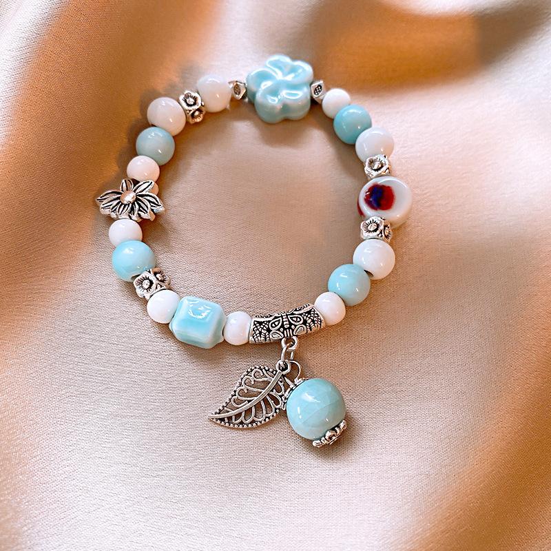 Cartoon children's fun ceramic bracelet summer new small fresh versatile bracelet new Chinese retro high-end jewelry women