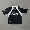 Mens Streetwear Graphic Tee Black White Contrast Print Loose Fit Cotton T-Shirt 2026