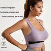 Women's Large Bust Minimizer Wireless Sports Bra - Shockproof Yoga Fitness Vest