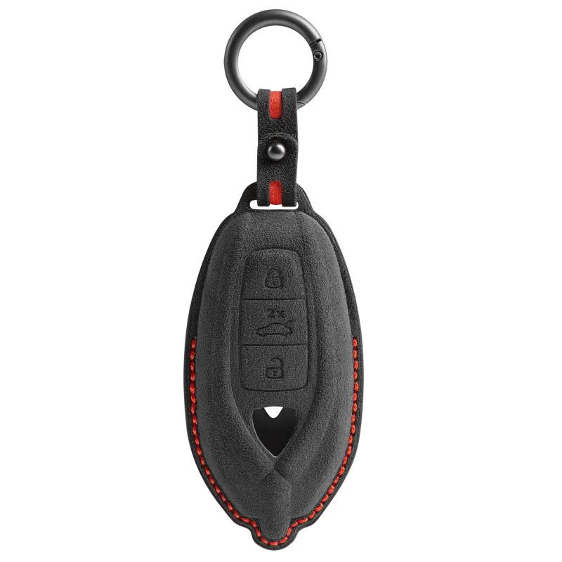 Car Key Case Cover Shell Fob for Lamborghini Urus Huracan Aventador Car Key Cover Luxury Italy Suede Car Key Protection Shell NN3