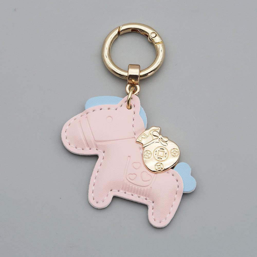 Instant Money Cartoon Pony Pendant Keychain for Couples