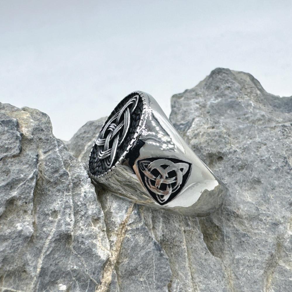 Vikings Style Unisex Ring 316L Stainless Steel Jewelry Punk Biker Knot Solid Ring