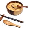 Japanese Style Short Handle Hand Carved Heat-Resistant Wooden Spoon Small Fish-shaped Wooden Rice Spoon Kitchen Tools