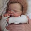 BZDOLL 3D-paint Skin with Visible Veins 48cm 19inch Soft Touch Vinyl Asleep Reborn Baby Doll Toy for Girl Lifelike Kid Birthday Gift