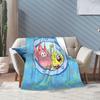 SpongeBob SquarePants Cartoon Blankets Patrick Star Flannel Awesome Soft Throw Blanket for Home Textile Decor