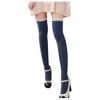 Women Lady Warm Cotton Thigh High Long Stockings Knit Over Knee Lace Socks