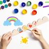 6/12pcs Fan-Shaped Decorative Wooden Strips Unfinished Wooden Frame For DIY Home Decor, Cabinet, Window Frames, Party Decoration