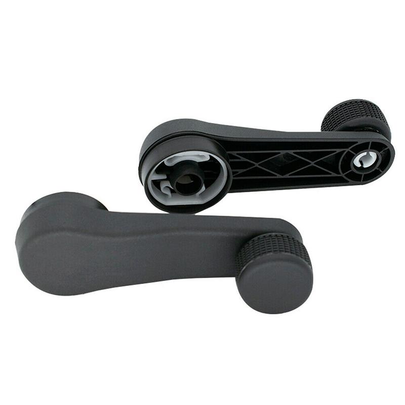 2Pcs Black ABS Car Manual Window Crank Handle Winder Lever for VW T4 Transporter Golf MK3 MK4 Beetle 1H0837581D