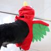 Halloween Pet Turkey Standing Costume With Colorful 3D Wings, Funny Red Bird Standing Outfit For Small And Medium Dogs