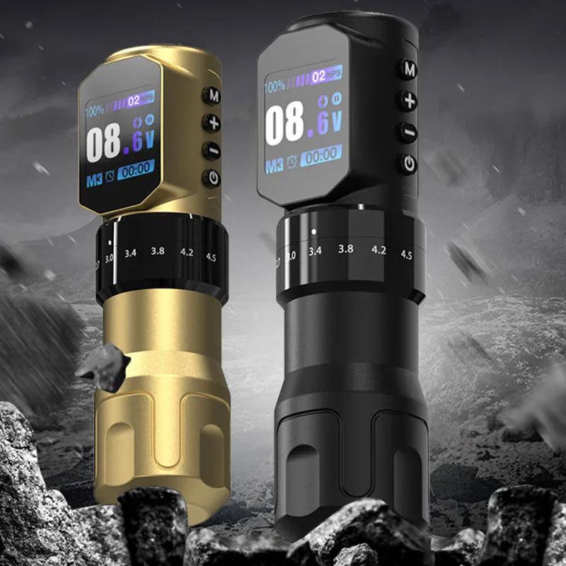 Wireless Adjustable Stroke Tattoo Pen with Color Screen, 2000mAh Capacity