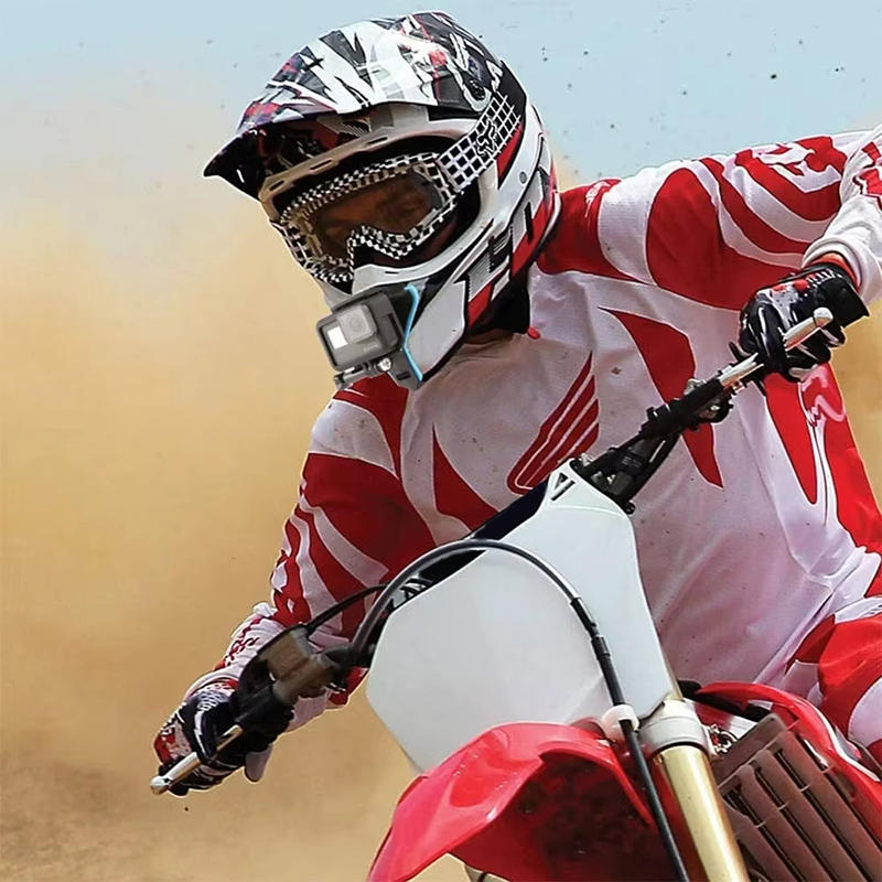Motorcycle Helmet Chin Strap Mount Holder With Phone Clip Camera Full Face Mobile Phone Holder
