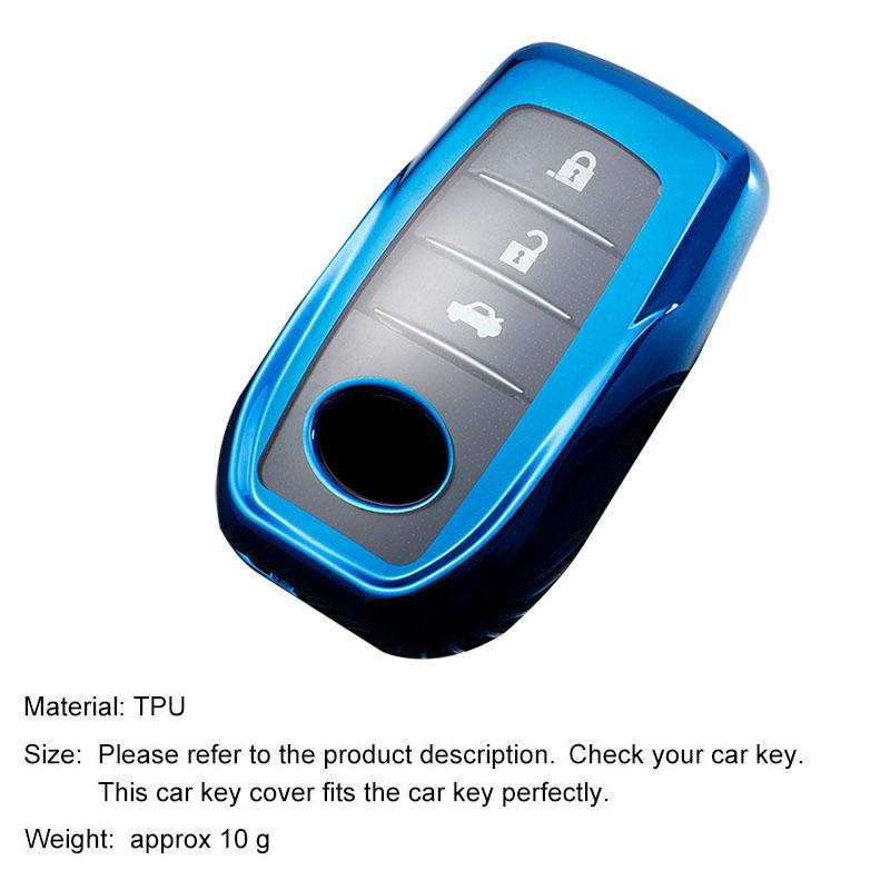 TPU Car Key Case Holder Key Cover For Toyota Hilux Fortuner Land Cruiser Prado Camry Coralla Crown RAV4 Highland LC TLK Yaris
