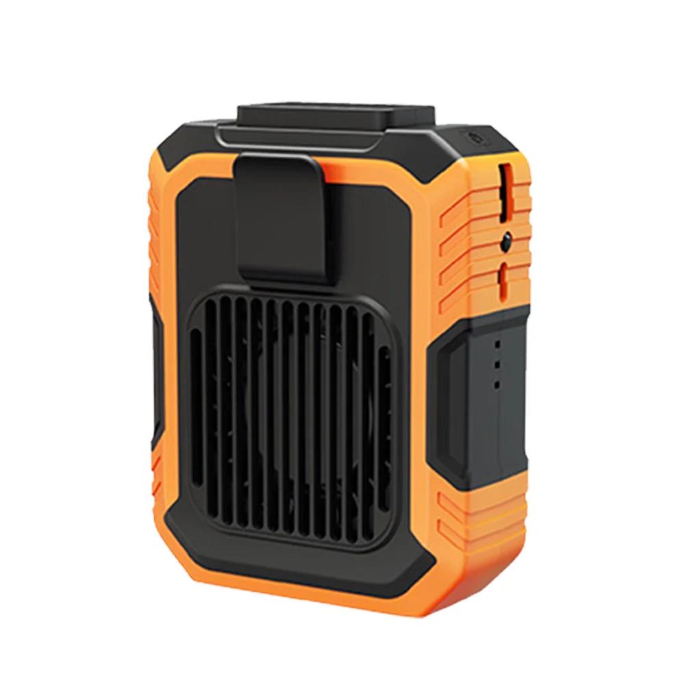 

Новый 6000 мАч уличный подвесной поясной вентилятор Mini USB перезаряжаемый вентилятор Power Bank с безлопастным шейным вентилятором для кемпинга бега спорта оранжевый