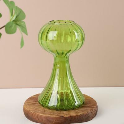 New Hydroponic Flower Bottle Mushroom Glass Aromatherapy Bottle Transparent Home Decoration Flower