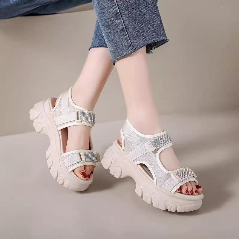 Summer New Dad Sandals Schoolgirl Platform Muffin Shoes Sports Soft-soled Beach Casual Shoes