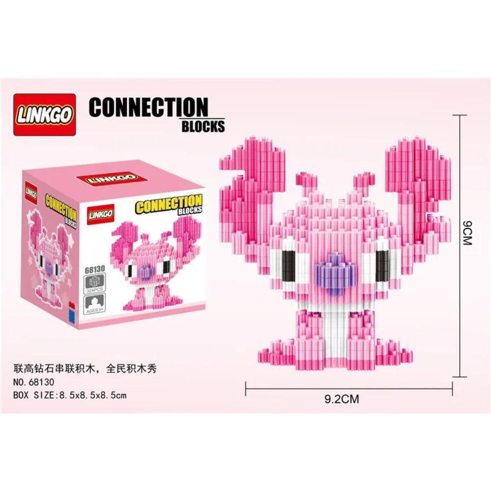 Linkgo Anime Connection Stavebnice Goku Luffy Demon Slayer Nezuko Stitch Pikachu Sasuke 3D Model Mini Cihlová Figurka Hračky