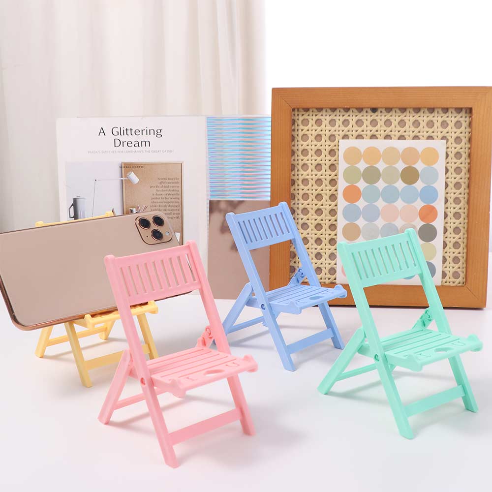 Plastic Chair Shape Phone Holer Multi-functional Cell Phone Bracket Smart Phone Display