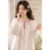 Spring and Autumn Pajamas Women's Pure Cotton Cotton Yarn Can Be Worn Outside, Simple Round Neck Pullover Long Sleeve Trousers Loungewear Set 11