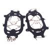 24 Spikes Crampons Ice Cleats Studs Antislip Snow Ice Grip Overshoe Footwear Traction Walk Traction for Climbing Skiing