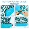 3 Pcs Adult Bib Polyester Waterproof Clothing Protector with Crumb Catcher Exquisite Floral Design Washable Elderly Eating Bib