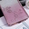 KADEM TPU Rückseite für Samsung Galaxy A13 4G Farbverlauf Glitzer Blumenmuster Strass Handyhülle