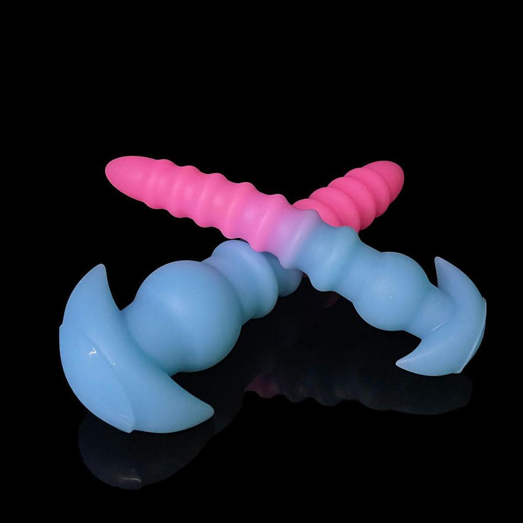 Luminous Silicone Spiral Anal Plug - Super Long Outdoor Wear Expander Dildo SM Toy