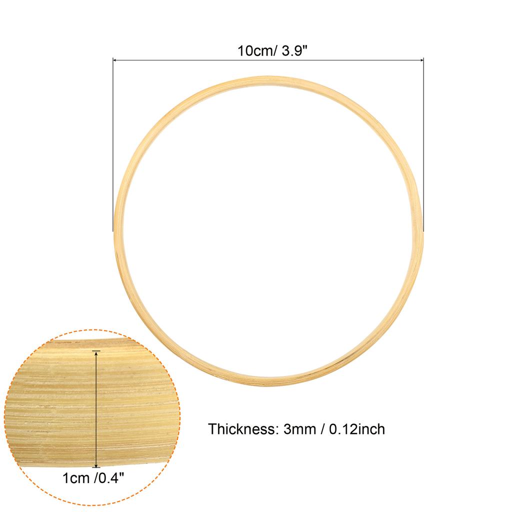 6/8/12pcs Wooden Bamboo Floral HoopCraft Rings for DIY Wedding Wreath Decor Dream Catcher and Hanging Crafts