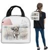 Bearded Collie Dog Paw Prints Insulated Lunch Bag for Women Children Portable Food Boxes Thermal Lunch Box Tote