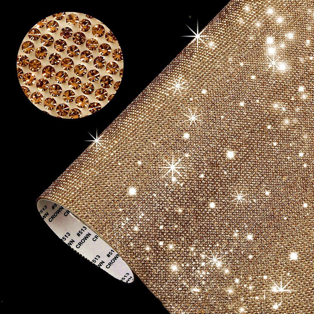 Self-adhesive Rhinestones Glitter Diamond Stickers Adhesive Crystal DIY Diamond Decoration Sticker Phone Car Trim Decor Decal