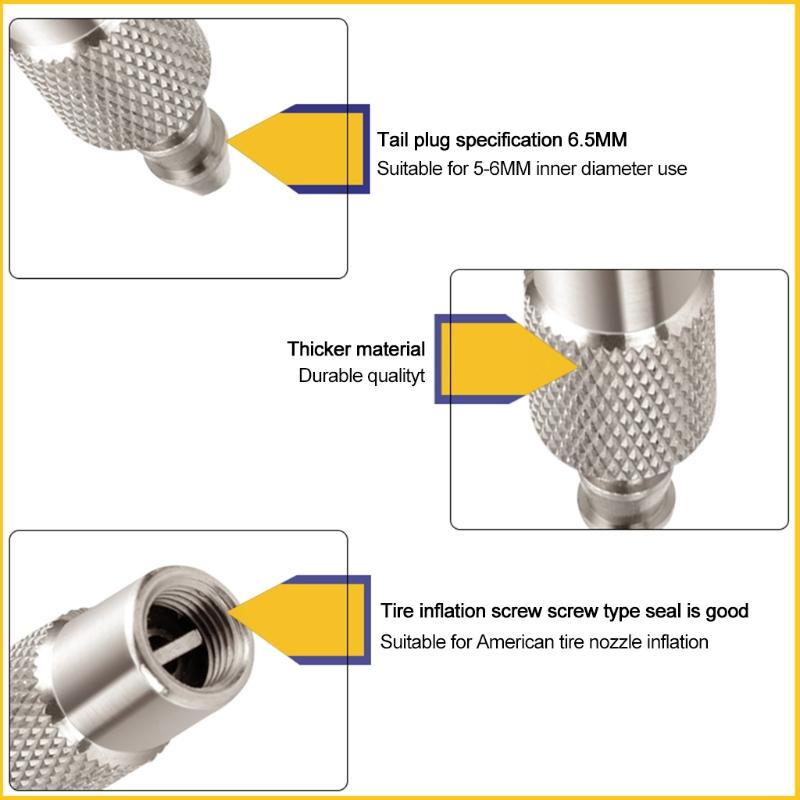 6.5mm Air Line Hose Compressor Fitting Connector MetalNozzle for Pneumatic Tools Quick Release Connector