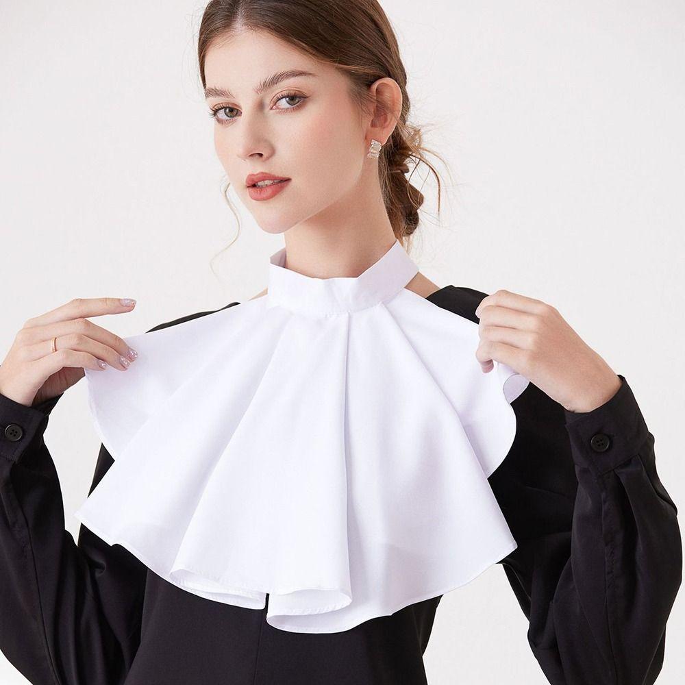 Detachable Elizabethan Neck Ruff Elegant Ruffled Collar Renaissance Collar  Historical Reenactment