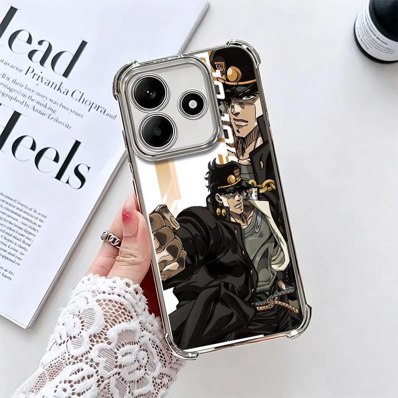 JoJo Adventure Anime Desgin Soft Phone Case For Xiaomi Redmi Note 14 15 Pro Plus 13 12 11S 11T 5G 10 9S 9 Plating Anti-Fall Fund