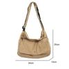 4-Color Large Capacity Canvas Crossbody Hobo Bag Durable Adjustable Trendy Sling Shoulder Bags Women Handbag Bolso Mujer