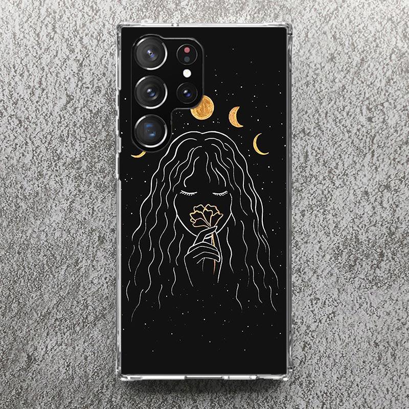 Moon Mystery Totem Witche Phone Case For Samsung Galaxy S25 S24 S23 Ultra S22 Plus S21 S20 FE S10 + S25Ultra S24U Soft Cover She
