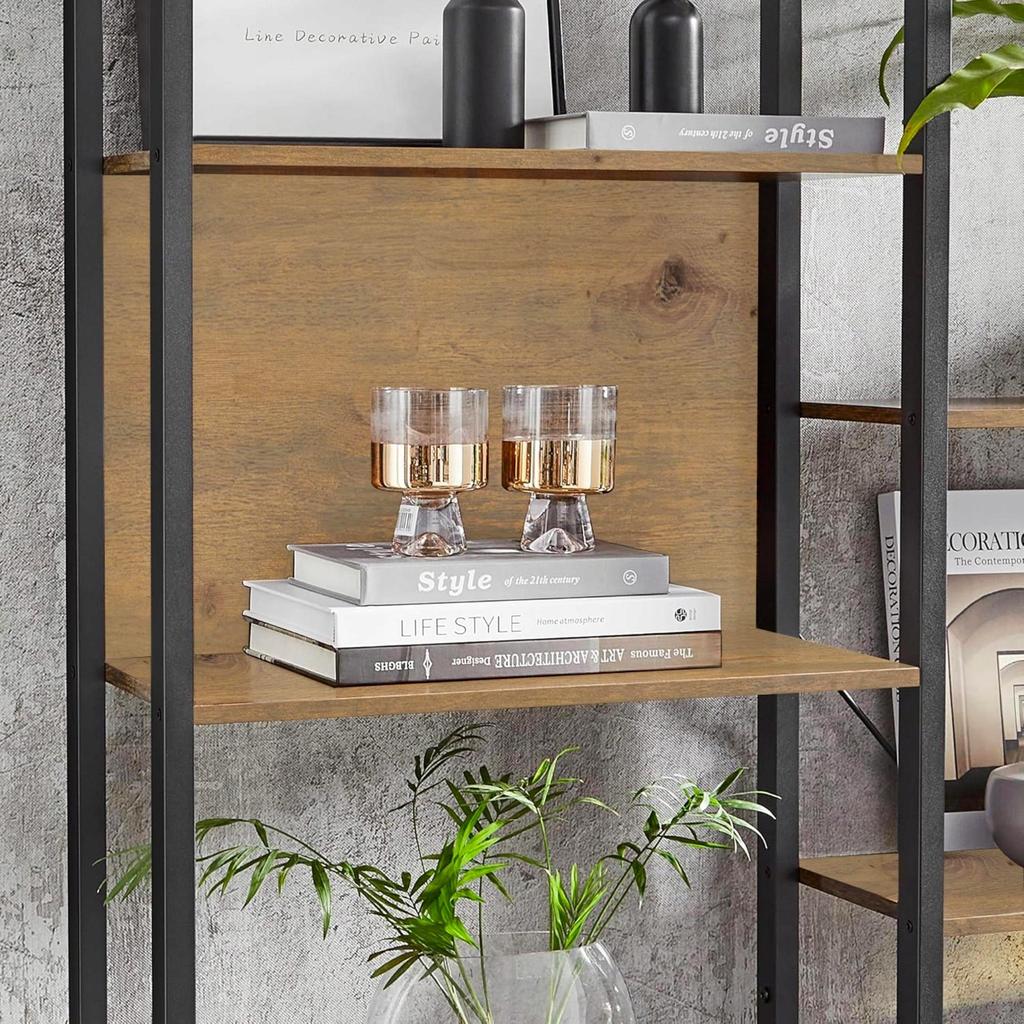 Regał Metalowy Stojący Artisan-Czarny Duży Pojemny Szeroki Na Książki Loft