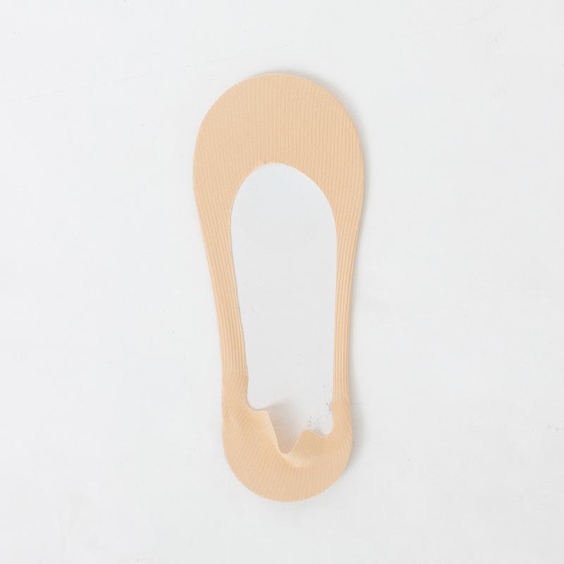 Female Summer Thin Silicone Non Slip Non Mark Shallow Mouth Ice Silk Boat Socks