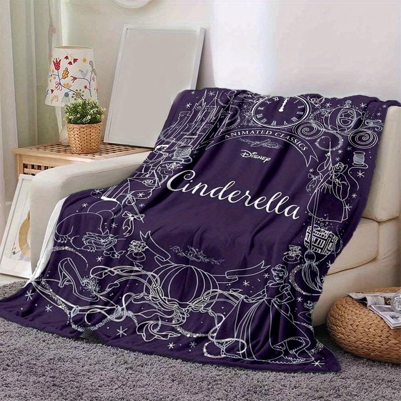 1 Stück, Bezaubernde Disney Cinderella Heimdekor-Decke, Flanell-Kuscheldecke, Für Draußen oder als Autoabdeckung. Ideal für Schlafzimmer, Wohnzimmer