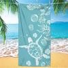 Unique Sketch Sea Turtle Beach Towel Large Artistic Ocean Print Pool Mat Microfiber Quick Dry Sport Towel Elegant Summer Gift