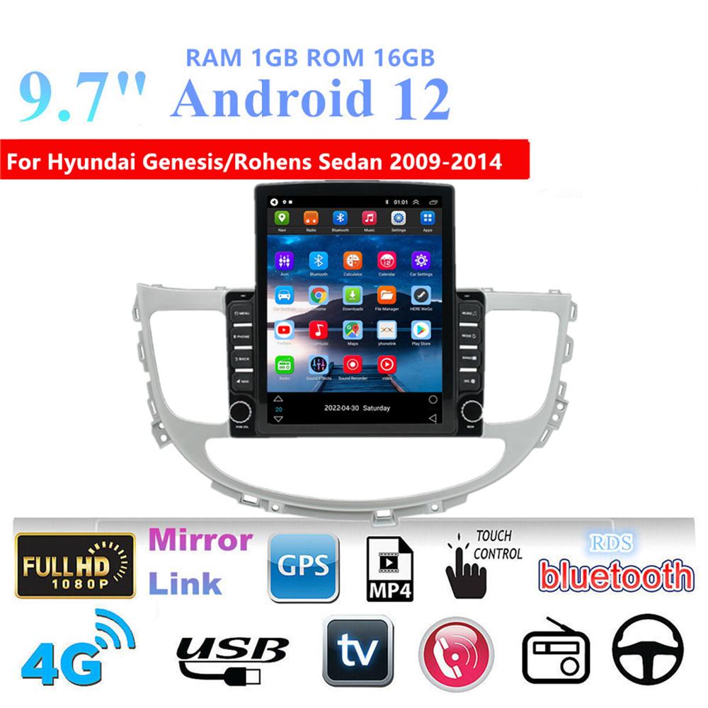 For 09-14 Hyundai Genesis Sedan Android Radio Stereo GPS Nav Head Unit Wifi 9.7"